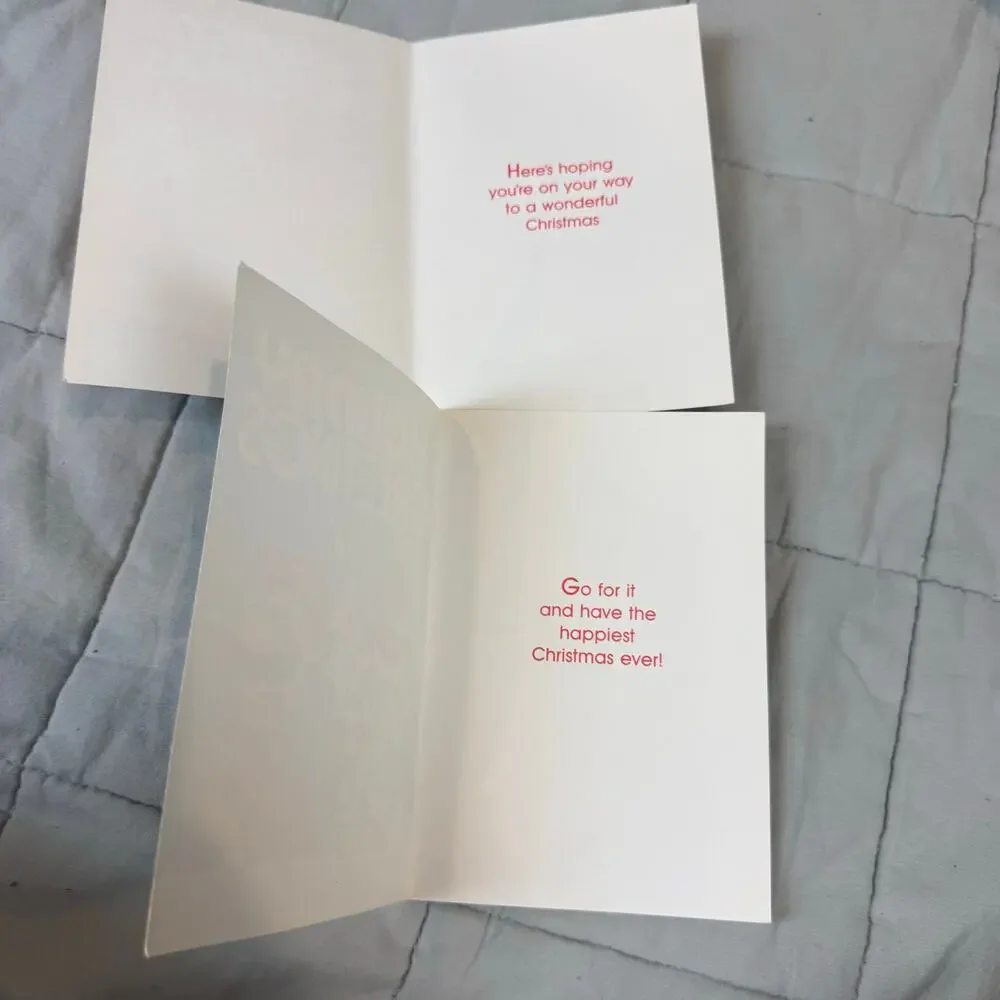 2 Vintage Super Mario Holiday Christmas Cards Grand Award Paper Magic Group